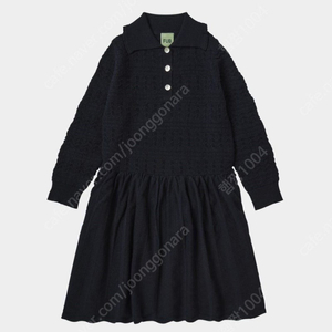 (새상품, 정품) 24aw FUB Pointelle Dress, 120cm(115-124cm 추천)