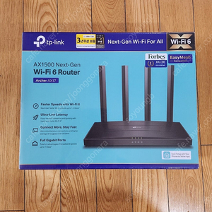 티피링크 AX1500 Archer AX17 Wi-Fi 6 기가 와이파이 유무선 공유기, 새것,