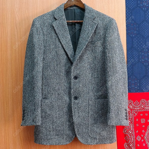 Harris tweed 해리스 트위드 100주년 기념 한정판 블랙텝 2.3버튼 자켓 M저스트 RRL 필슨 LVC