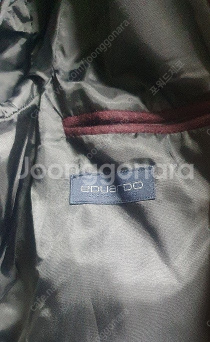 S+)에두아르도 캐시미어 버건디 남성 싱글코트--1