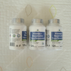 헬시파트너 피세틴 퀘르세틴 레스베라트롤 1200mg 120캡슐 미개봉 새제품 팝니다.