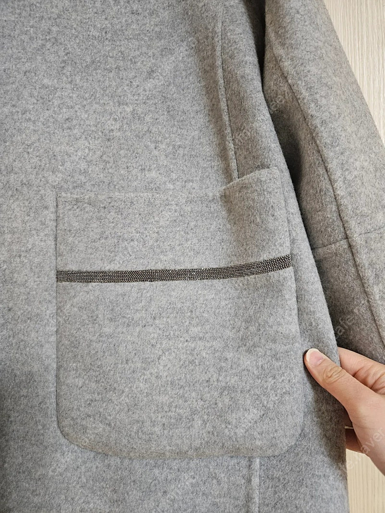 가격내림-파비아나 필리피 캐시미어 혼방 후드 코트--3