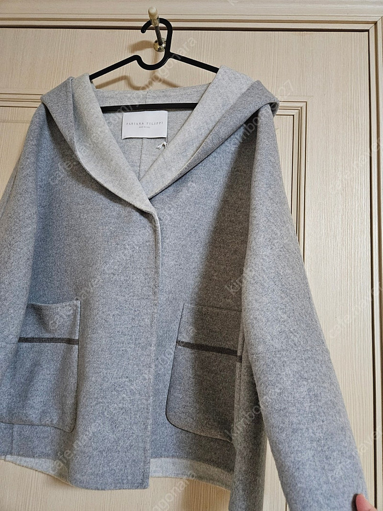 가격내림-파비아나 필리피 캐시미어 혼방 후드 코트--6