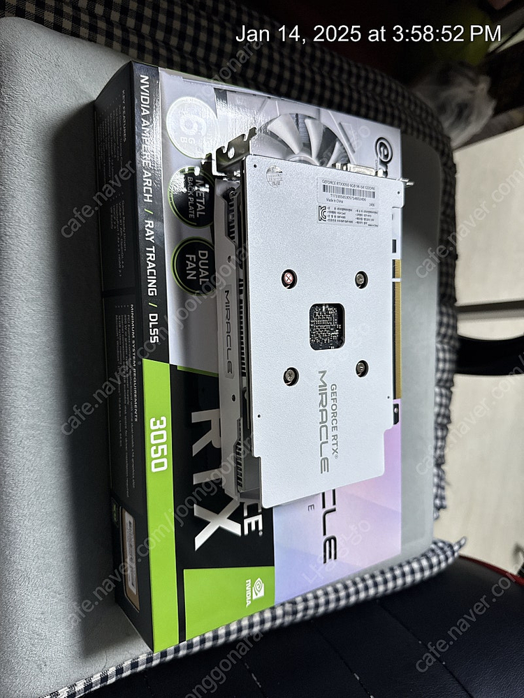 rtx 3050 6gb 무전원 (화이트) 미라클 팝니다--2