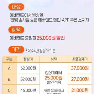 에버랜드 25000원 할인권