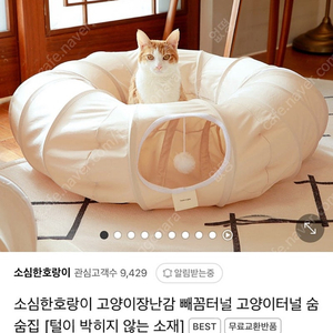 소심한호랑이 고양이터널 숨숨집