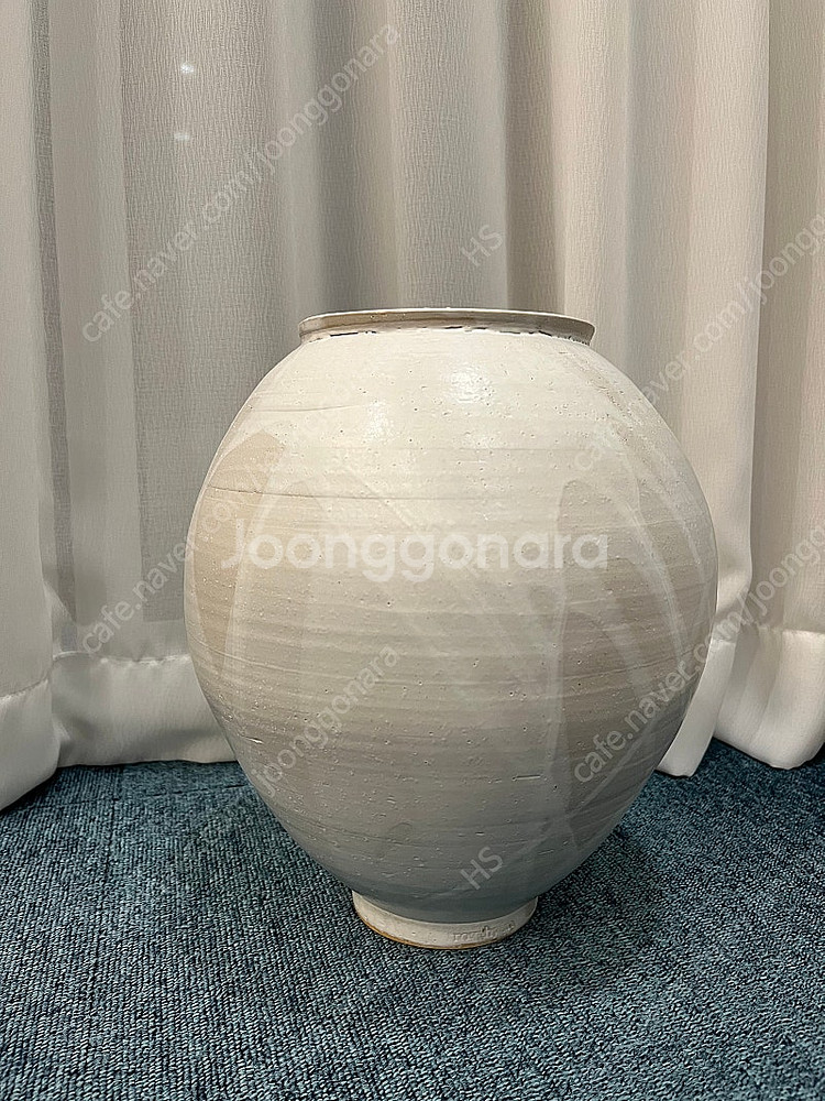 흐르는 유약 대형 달항아리--0