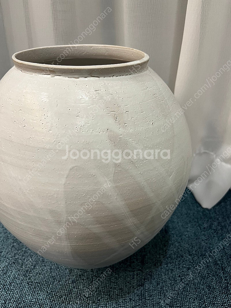 흐르는 유약 대형 달항아리--3