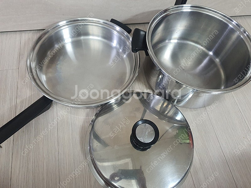 암웨이 대형 후라이팬 냄비 미국산 뚜껑하나로 호환 곰솥...--0