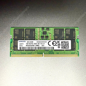 가격내림 삼성 DDR5 5600mhz 16GB 램 노트북용 PC5-44800 16G 16기가