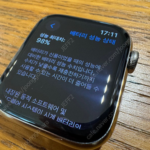 애플워치6 실버 스테인리스 셀룰러 44mm (배터리 98%) + 정품 밀레니즈 루프