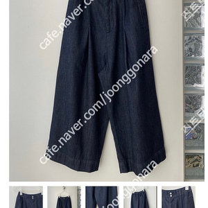 위켄드런드리리스트 크롭팬츠 weekend laundry list annie cropped pants / 인디고데님 팝니다.