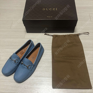 구찌 GUCCI 블루 드라이빙 로퍼 (UK6, 250~255) 새상품