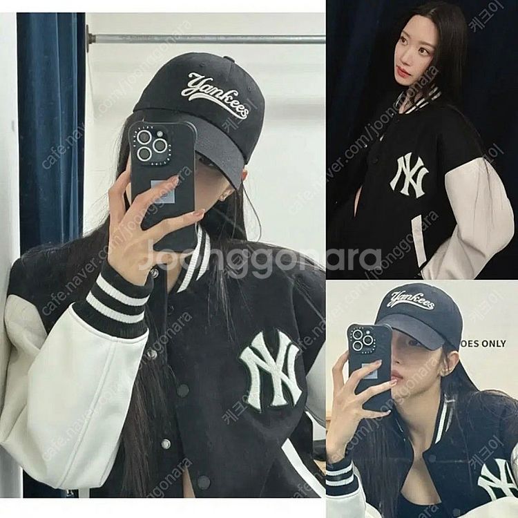 mlb 바시티 울 베이직 자켓 블랙 새상품 야구점퍼 잠...--0