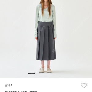 (새상품) alte 알테 PLEATS SKIRT 플리츠 스커트 (GREY) S사이즈