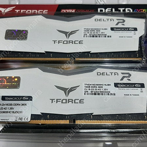 TeamGroup T-Force DDR4-3600 32GB(16Gx2) CL18 Delta RGB 화이트 패키지 서린