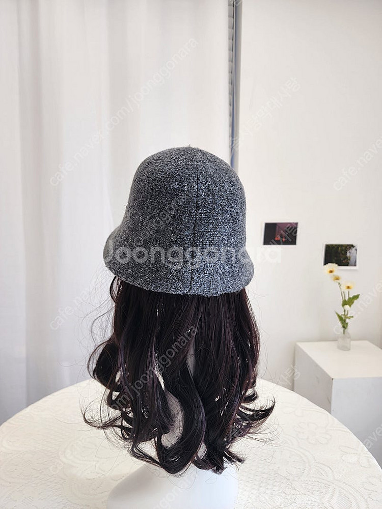 (새상품) 모자가발 가발모자 항암모자 정수리탈모가발 정수리부분가발--4