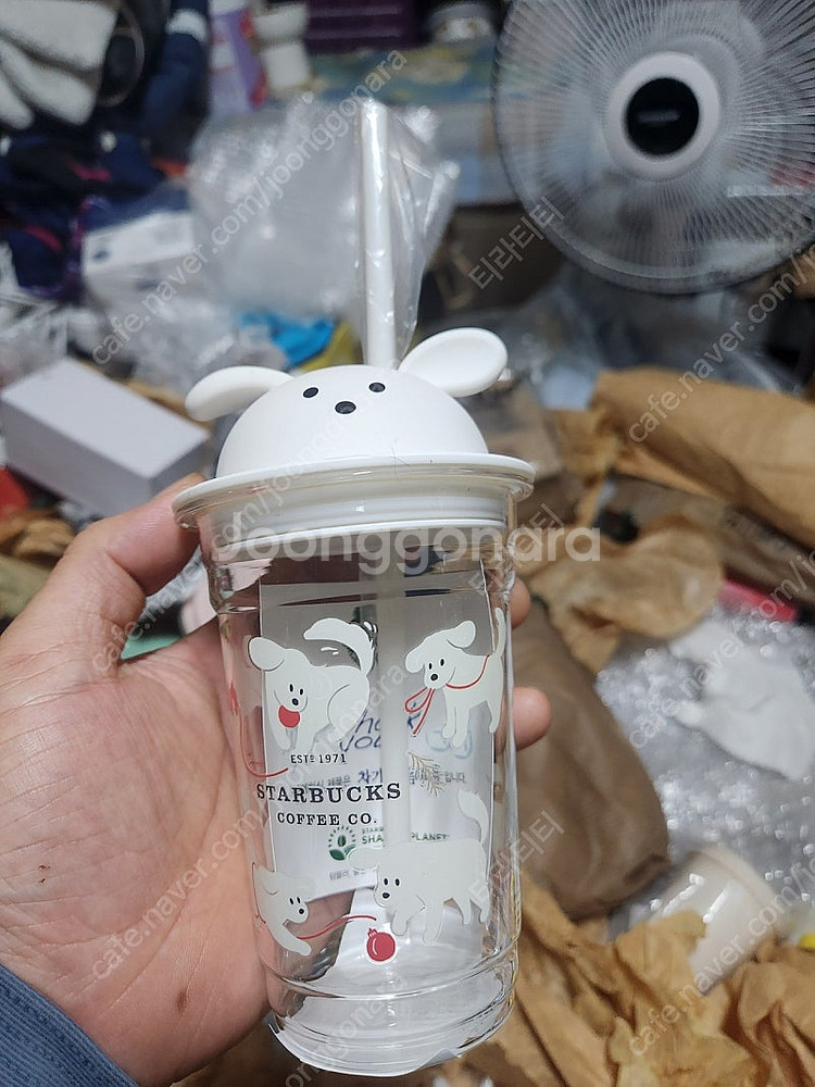 스타벅스 텀블러 20홀리데이 점핑 도그 글라스콜드컵--1