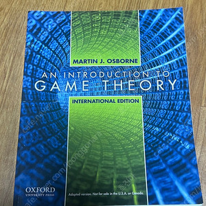 An introductuon to game theory (Martin J. Osborne)