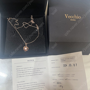 Vecchio 14K 로즈장미목걸이