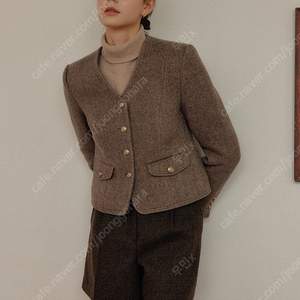 밀라 브이넥 트위드 울 자켓 MILA V NECK WOOL JACKET