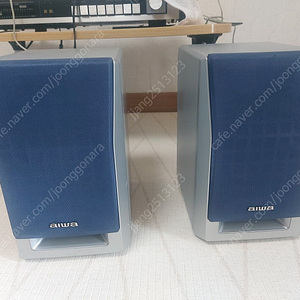 AIWA 4인치 풀레인지 스피커 1조 오디오 북쉘프