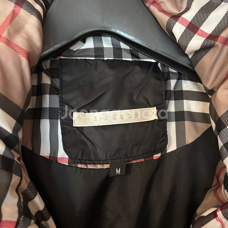 롱 구스다운 벨트 경량 후드 롱패딩 버버리체크 고퀄보세 139000원--3