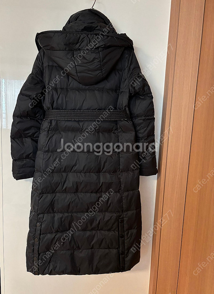 롱 구스다운 벨트 경량 후드 롱패딩 버버리체크 고퀄보세 139000원--7