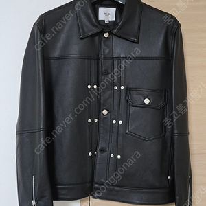 SSLR Lambskin leather 트러커 자켓