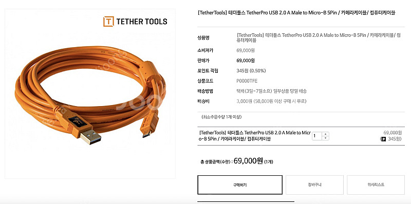 테더툴스 TetherPro USB 2.0 A Male ...--0