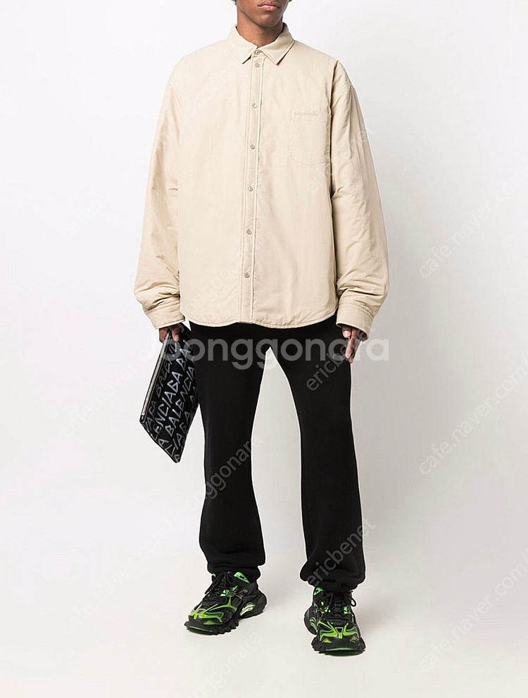 [46] 발렌시아가 패디드 셔츠 재킷 데저트 베이지--1