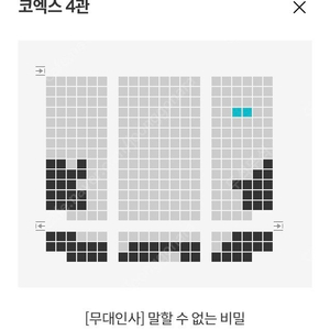 메가박스 코엑스 말할수없는 비밀 무대인사 D열 두장 정가