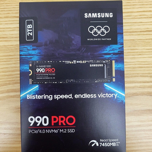 삼성전자 SSD 990 PRO M.2 NVMe 2TB MZ-V9P2T0BW 미개봉 택포 판매합니다