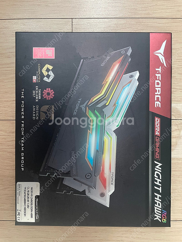 팀그룹 나이트호크 ddr4 4000 8x2 블랙 미개봉...--0