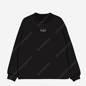 [L] 아이앱 스튜디오 와플 롱슬리브 블랙 화이트 IAB Studio Waffle Long Sleeve Black White