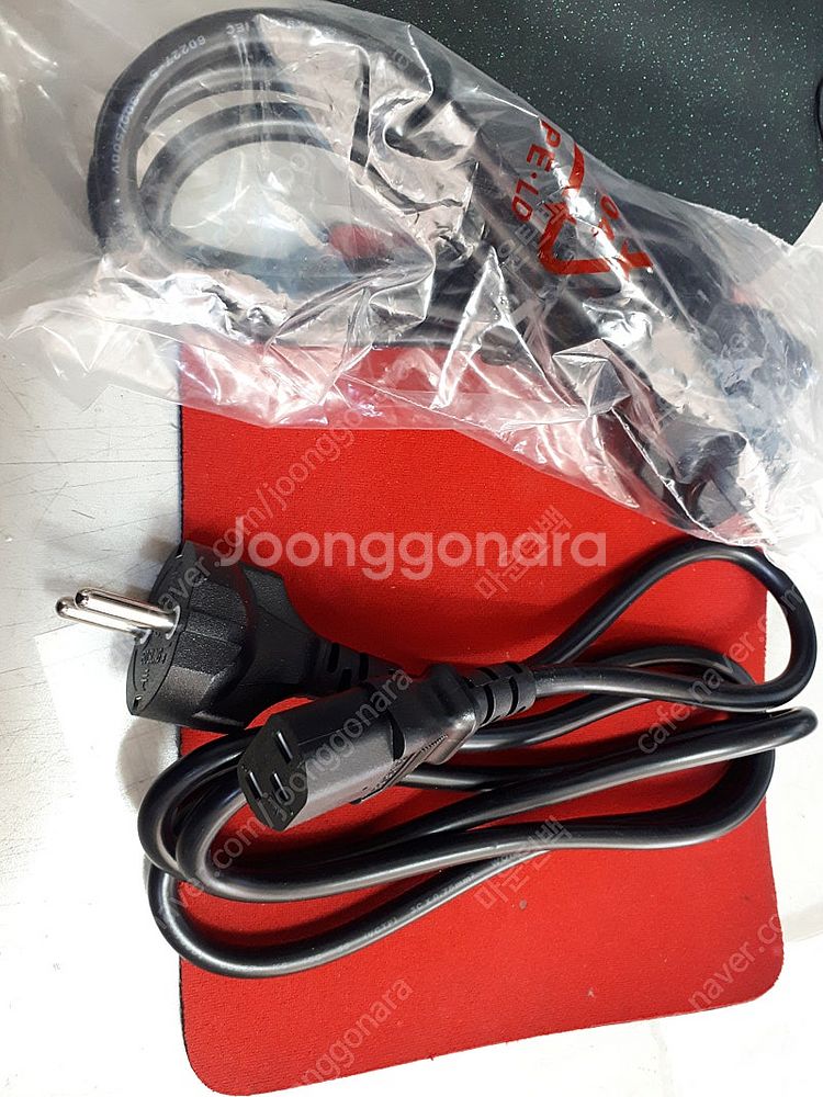 국산AC파워 전원케이블 3구 블랙--3
