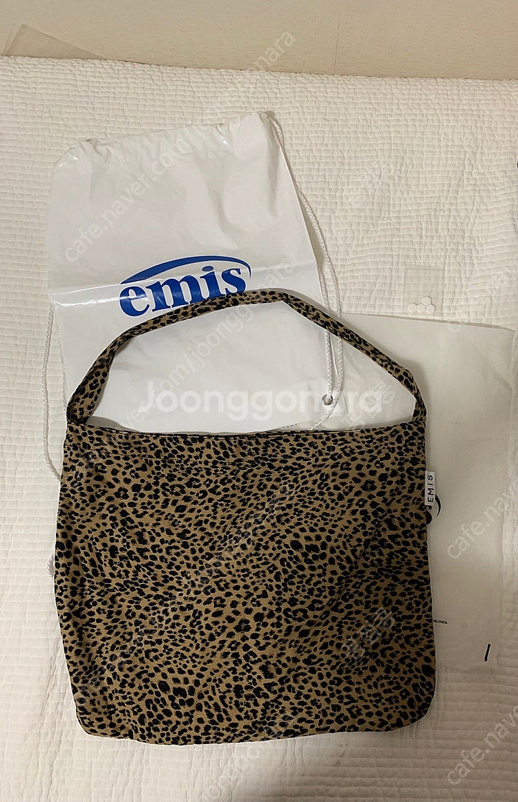 이미스emis 코듀로이 호피 에코백(쇼핑백포함)--0