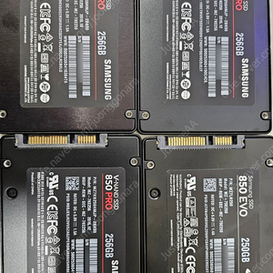 삼성 SSD 850 PRO 256GB 3EA + 850EVO 250GB 일괄 판매합니다.