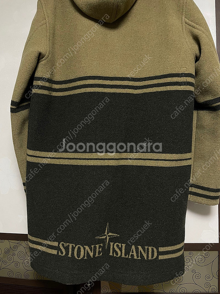 19 FW 스톤아일랜드 스트라이프 울 혼방 후드 코트(...--1
