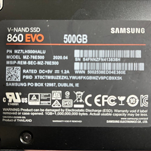 SSD 삼성 860EVO 500g 팝니다