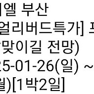 부산 시그니엘 1/26~28일 130만원