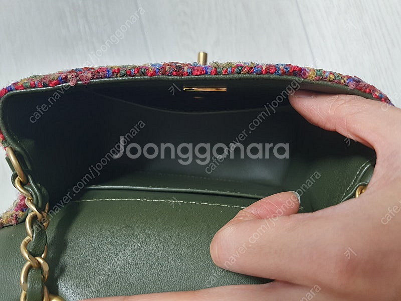 샤넬 트위드 미니 플랩백 AS3648 B09396 NK340 특S+급--8