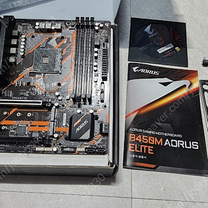 기가바이트 B450M Arous Elite 메인보드, 삼성 램 DDR4 16GB 25600 2개