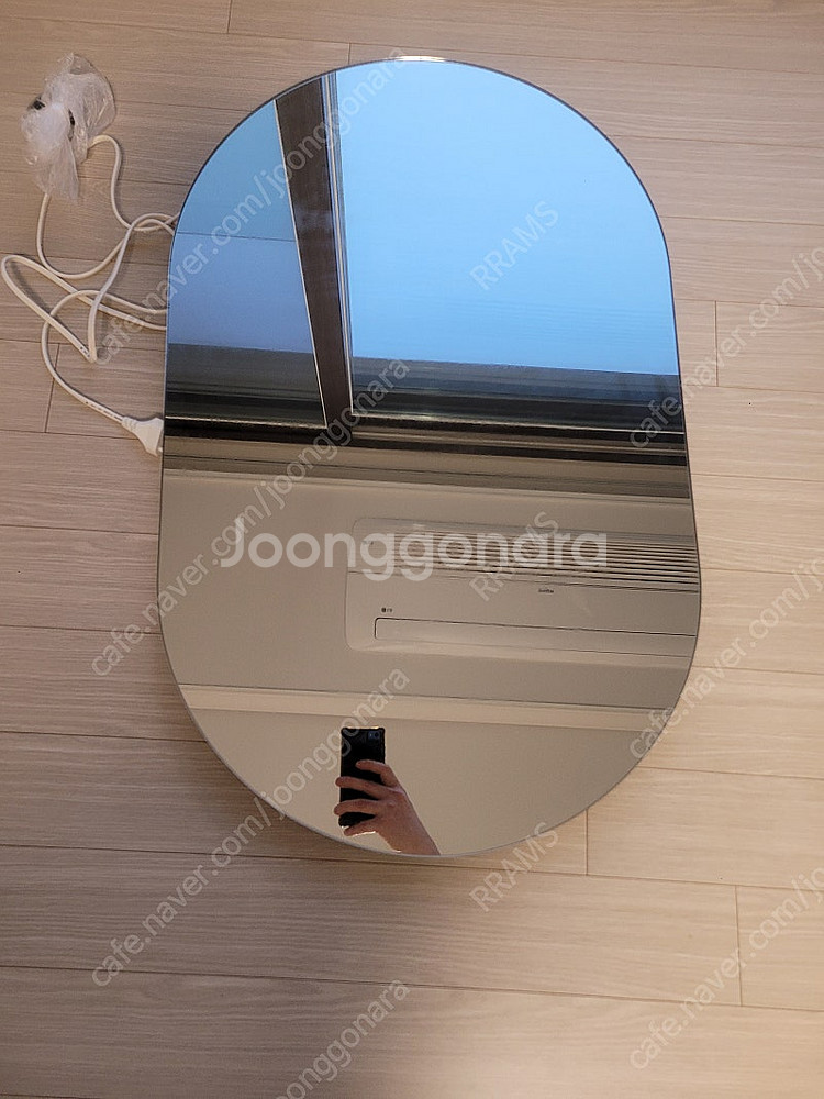 국산 LED 직타원 간접조명 거울 욕실 화장대 거실 인테리어 거울 500x800--2