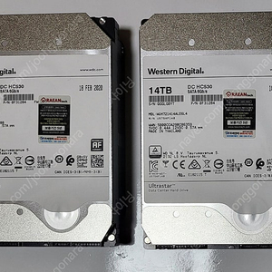 WD DC HC530 14TB SATA (보증기간 2025년 5월)