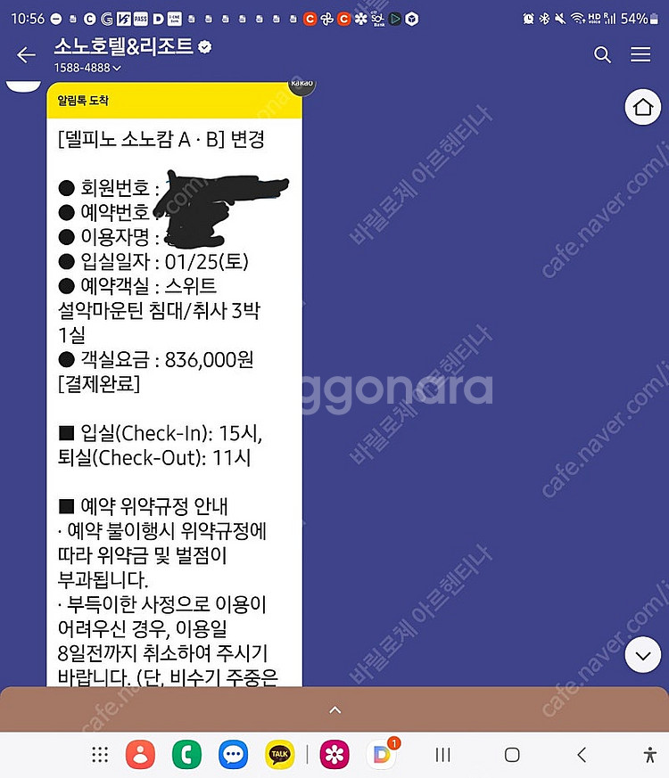 1/26(일)~28(화) 속초 델피노 2박 회원가 숙박...--0
