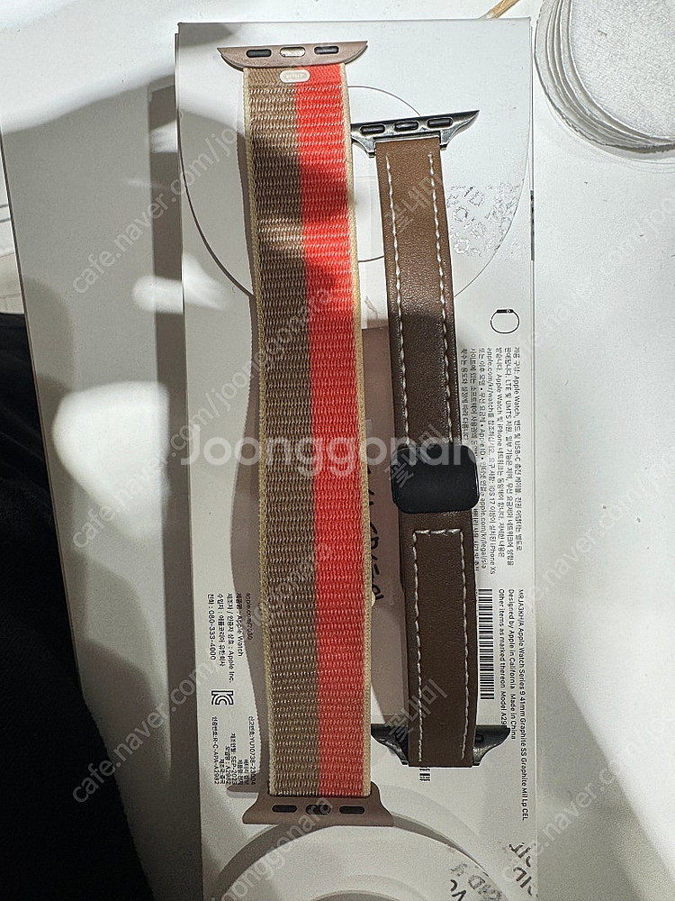 애플워치 9 그라파이트 gps+셀룰러모델 41--1