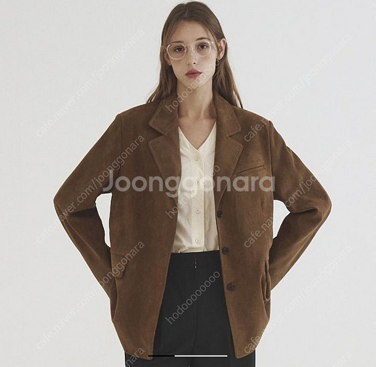 틸버 클래식 비건 스웨이드 자켓 F--2