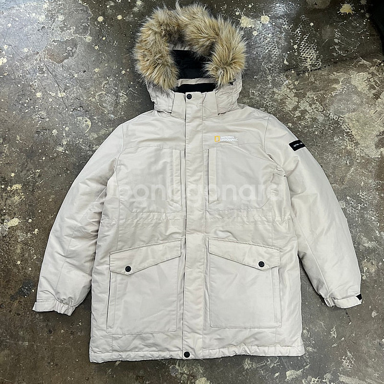 XL) 내셔널지오그래픽 덕다운 패딩 점퍼 봄버 자켓--0