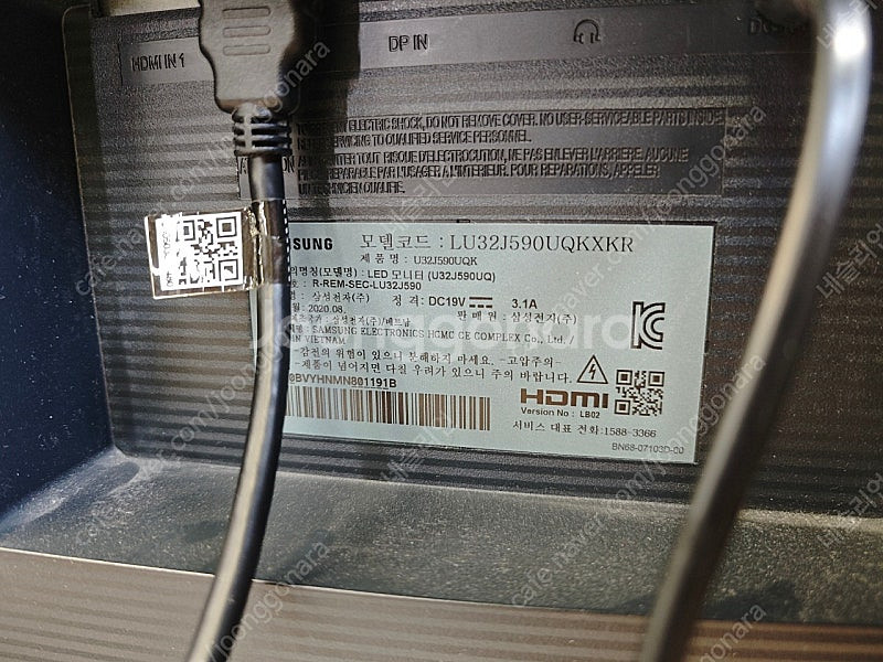 삼성 32인치 4K UHD 모니터 U32J590--1
